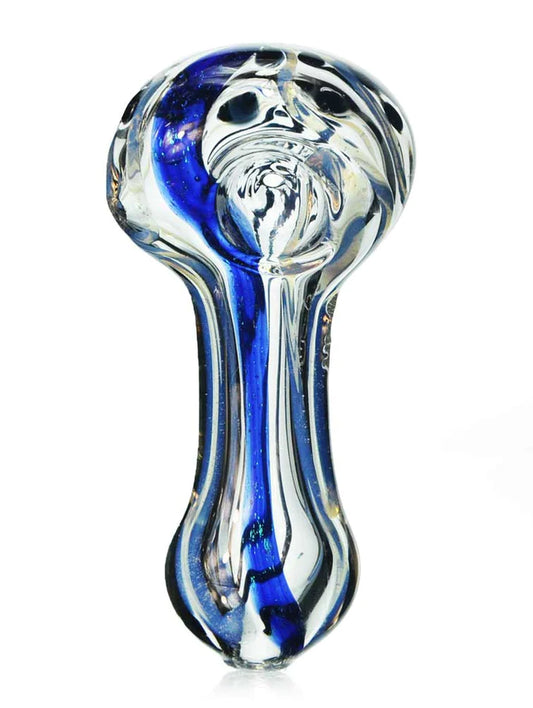 Glass Spoon Pipe with Swirls-Assorted Colors