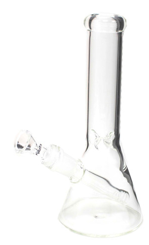 Glass Clear Beaker Base Water Pipe With Ice Catcher & Downstem